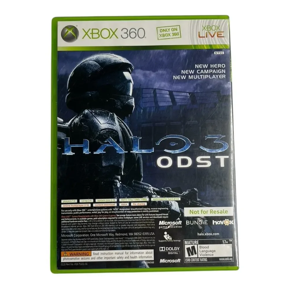 Xbox 360 Forza Motorsport 3 + Halo 3 ODST No Manuals Video Game Bundle Lot of 2‎